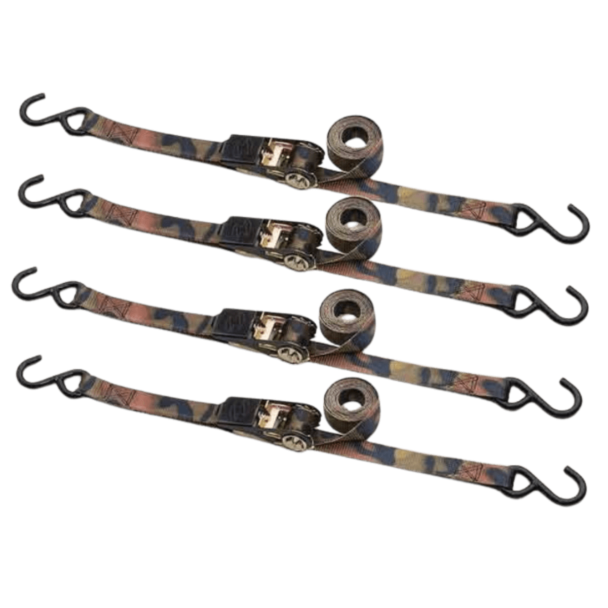 Camo Ratchet Tie Down Camouflage 25mm x 4m 4 Pack