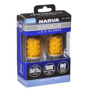 Narva 12V BAU15S Resistor Free LED Indicator Globes with Canbus 2 per pack