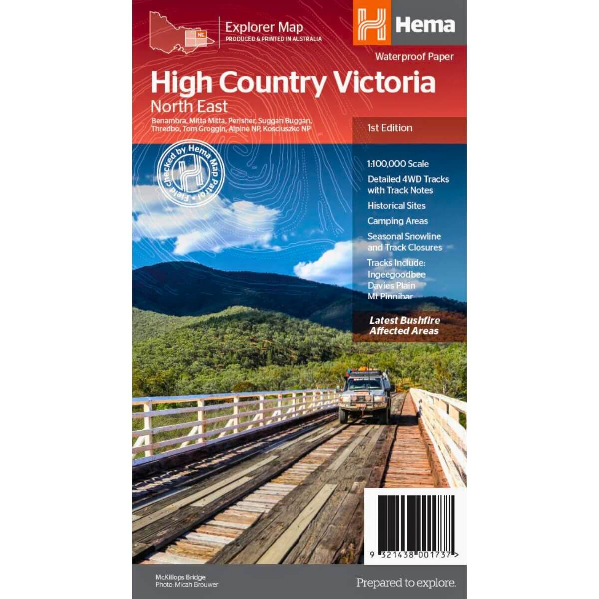 Hema The Victorian High Country - North Eastern Map