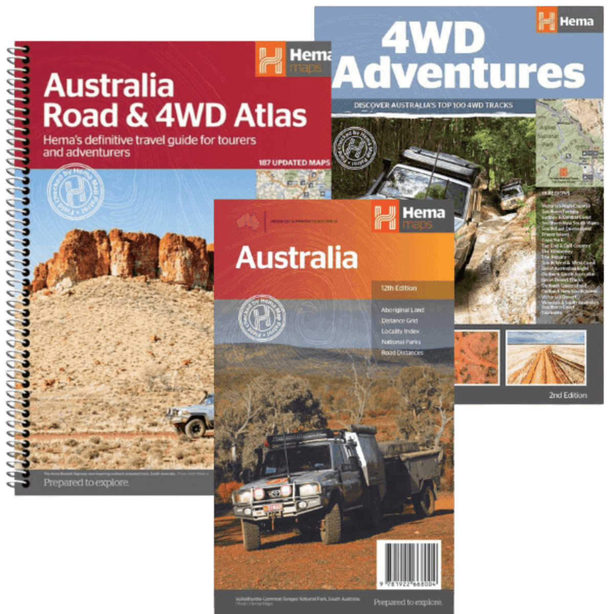 Hema 4x4 Adventure Atlas and Map Bundle 3 Piece