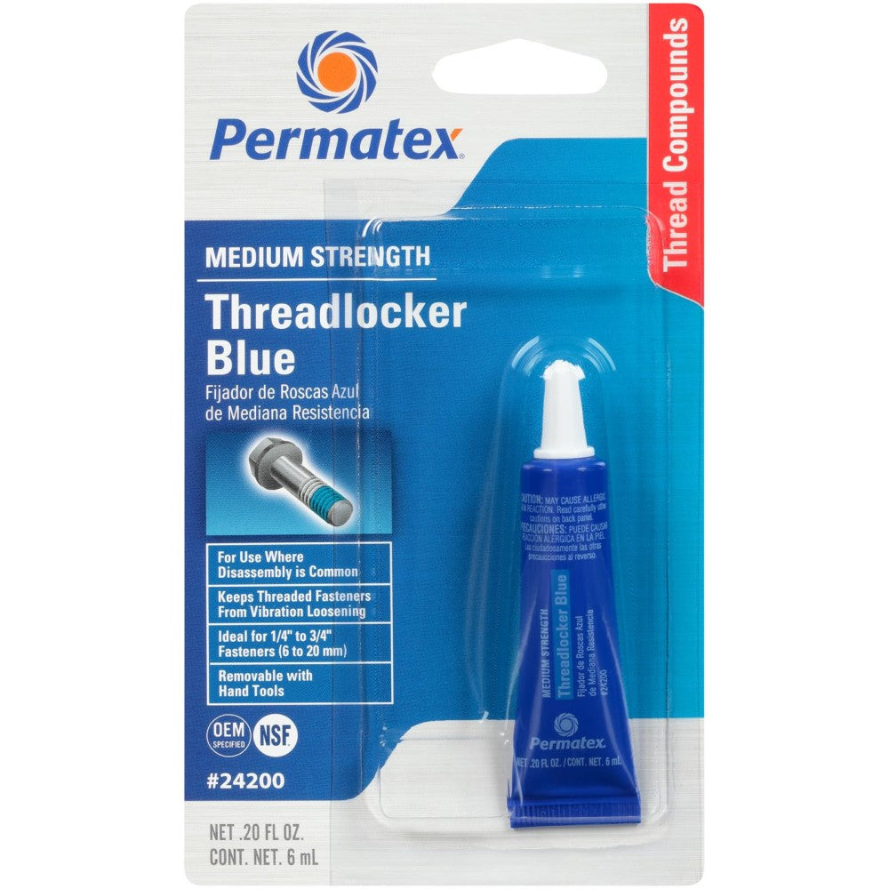 Permatex Medium Strength Blue Threadlocker 6ml