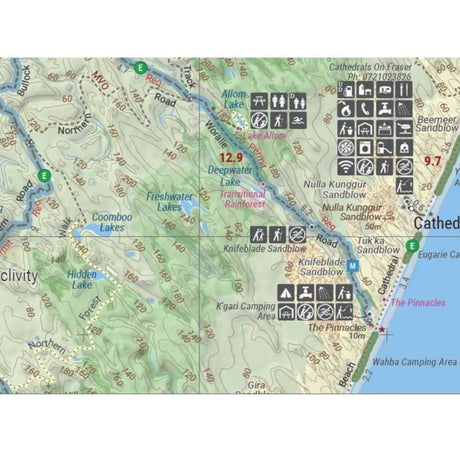 Hema Fraser Island (K'gari) Map 10th Edition