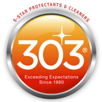 303 Products logo with the tagline Exceeding Expectations Since 1980' and '5-Star Protectants & Cleaners' in red text around the circle.