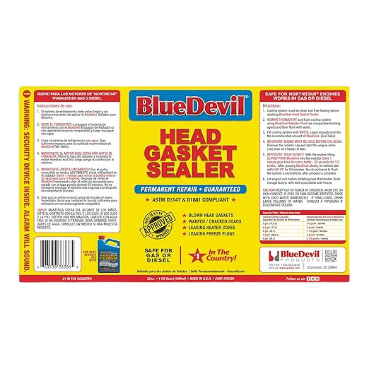 Blue Devil Head Gasket Sealer 946ml