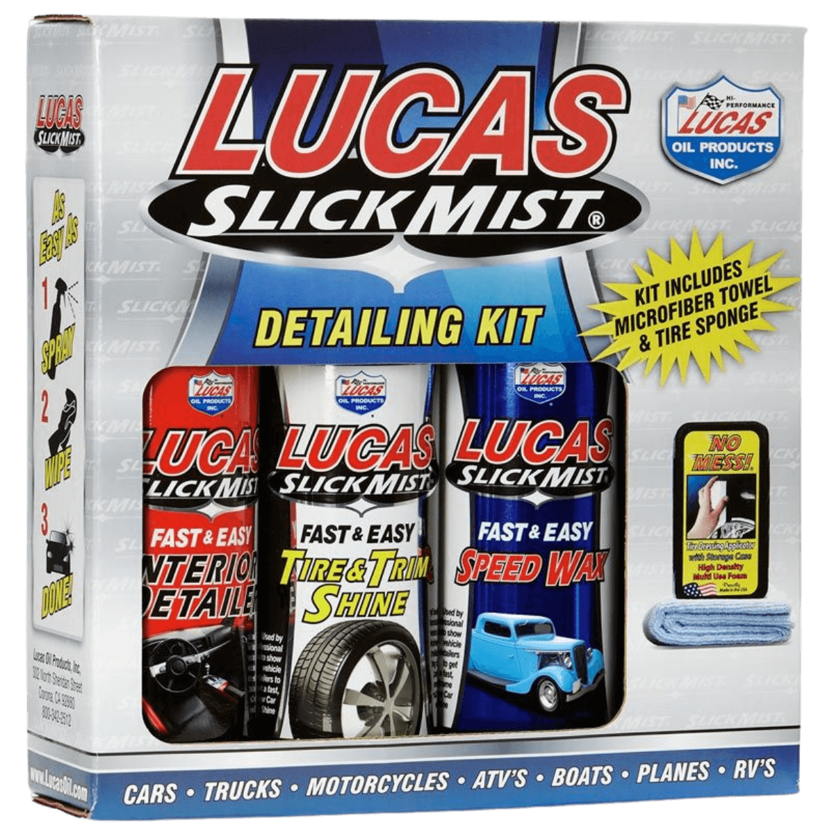 Lucas Slick Mist Detailing Kit Detail, Wax & Shine 5 Piece