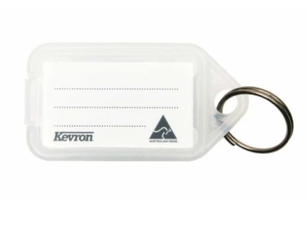 Kevron Key Tags Plastic Clear 50 Pack