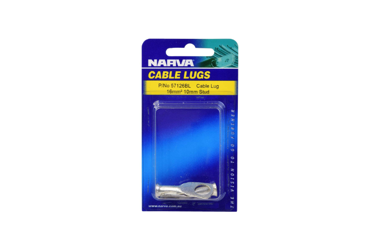 Narva 16mm2 10mm Stud Flared Entry Cable Lug (Blister Pack Of 2)