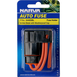 Narva Pre-Wired In-Line Waterproof  Blade Fuse Holder Pack Of 1