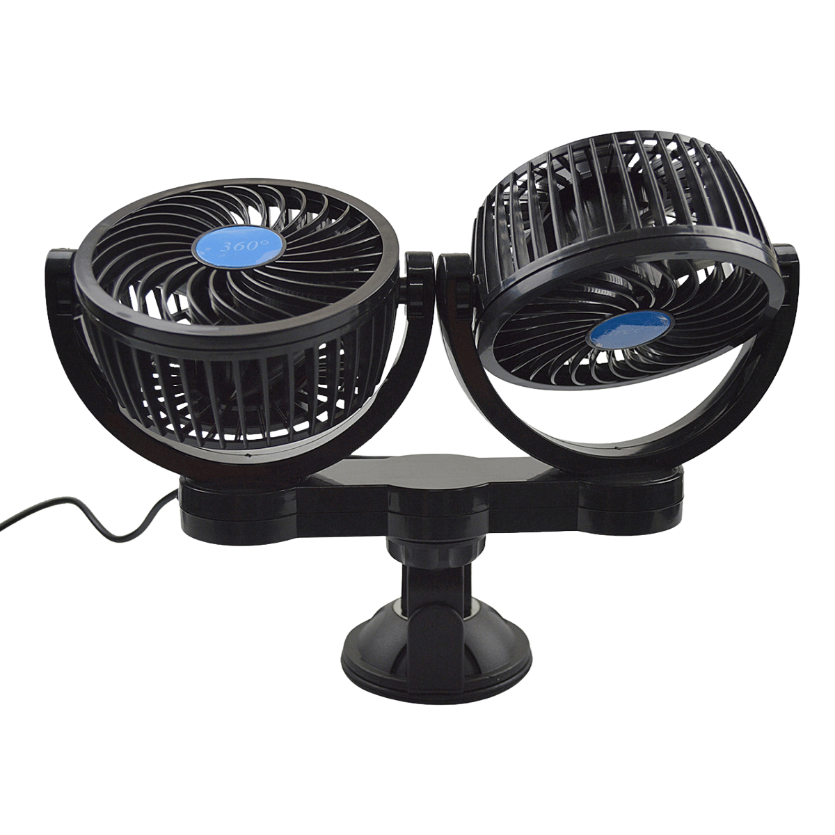 12 Volt Adjustable Fan with a Suction Cup Base | Variable Speed