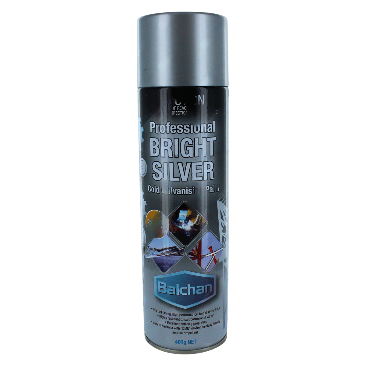 Balchan Bright Silver Cold Galvanising Paint 400g