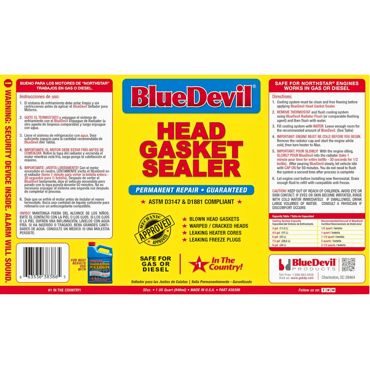 Blue Devil Head Gasket Sealer 946ml