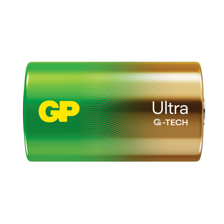 GP Ultra Alkaline D Battery Pack of 2