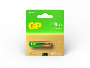 GP Ultra Alkaline AA Battery Pack of 4