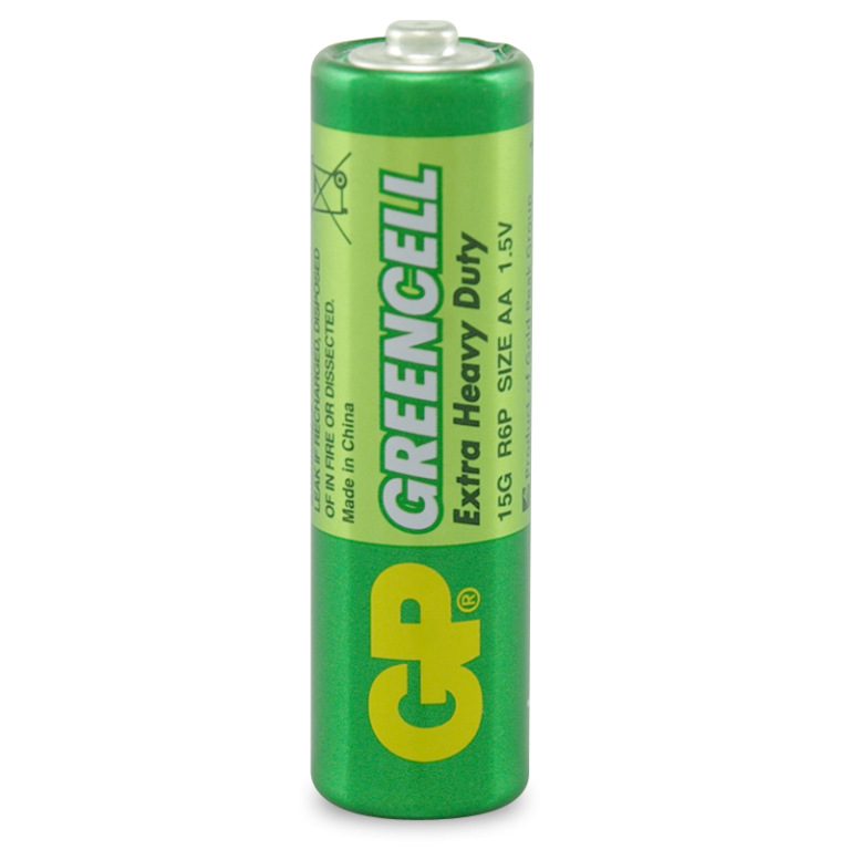 GP Greencell  Extra Heavy Duty AA Battery Pack of 4