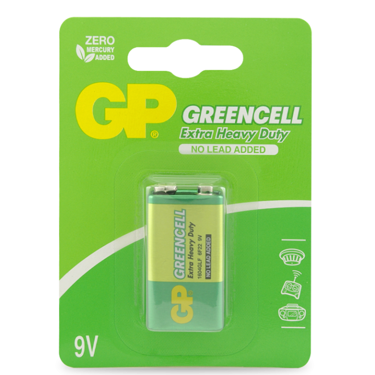 GP Greencell  Extra Heavy Duty Battery 9 Volt