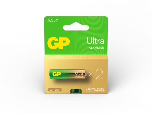 GP Ultra Alkaline AA Battery Pack of 2