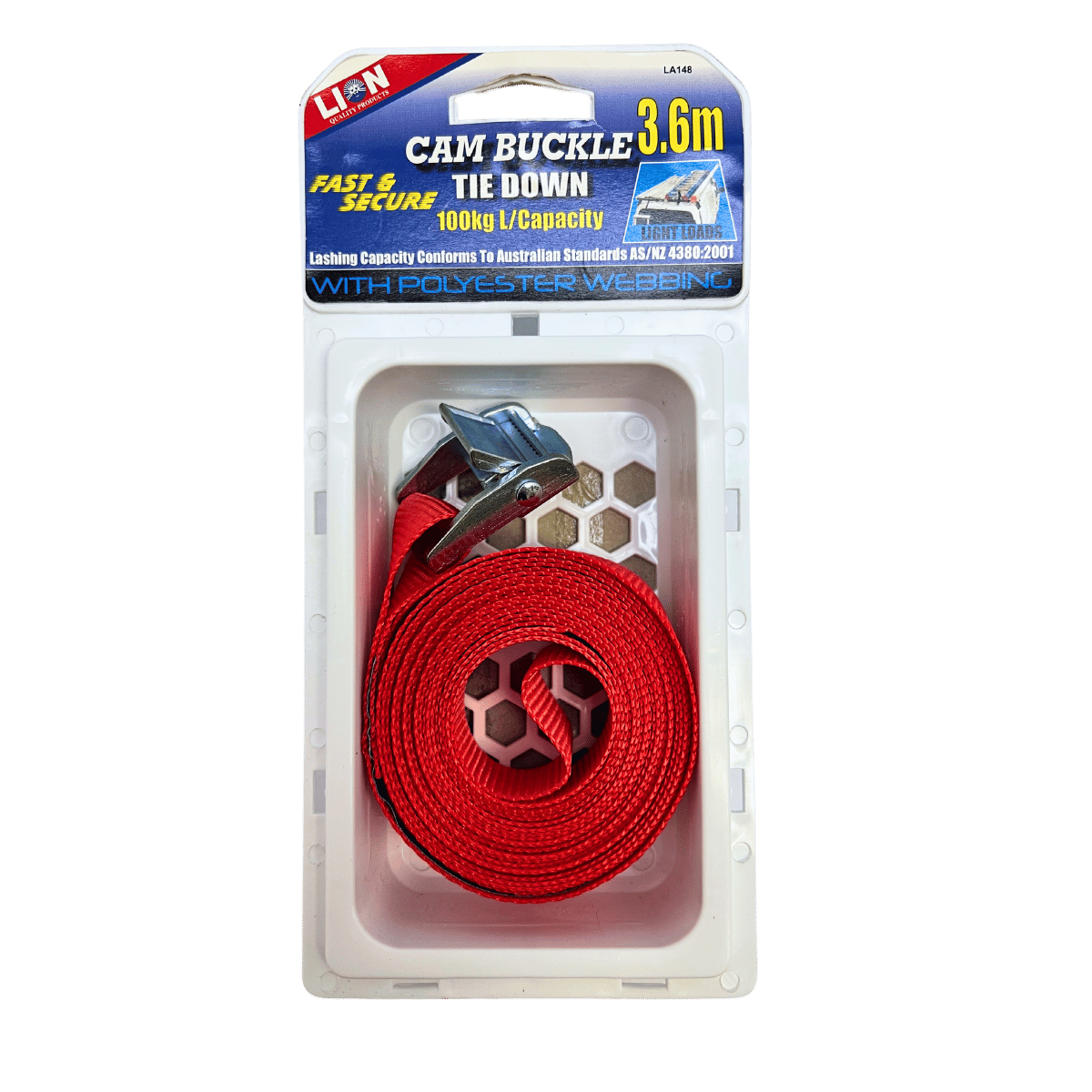 Lion Cam Buckle Tie Down 25mm x 3.6m