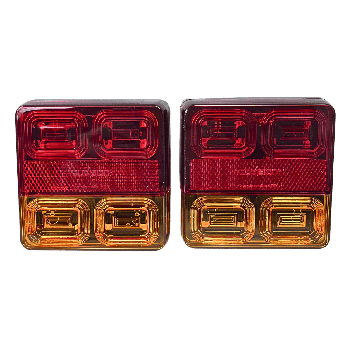 Square Led Trailer Lamp Set 100mm x 100mm