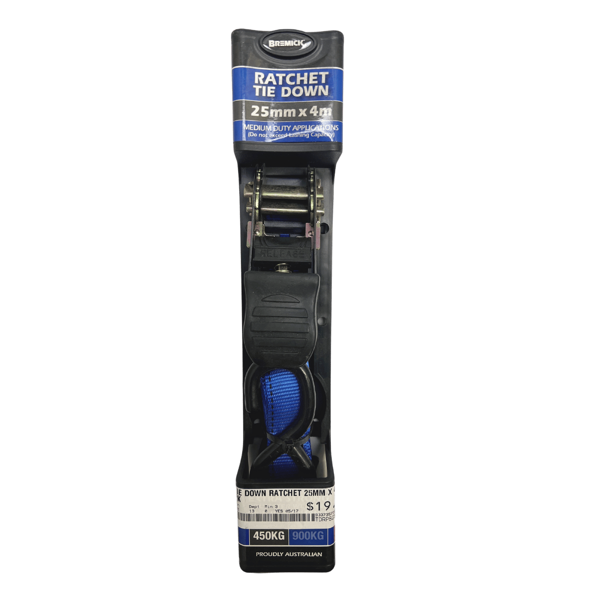 Bremick Ratchet Tie Down 25mm x 4m