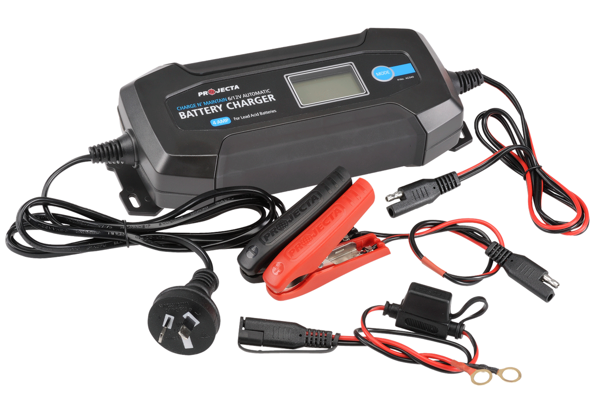 Projecta 6/12V Automatic 4 Amp 8 Stage Battery Charger