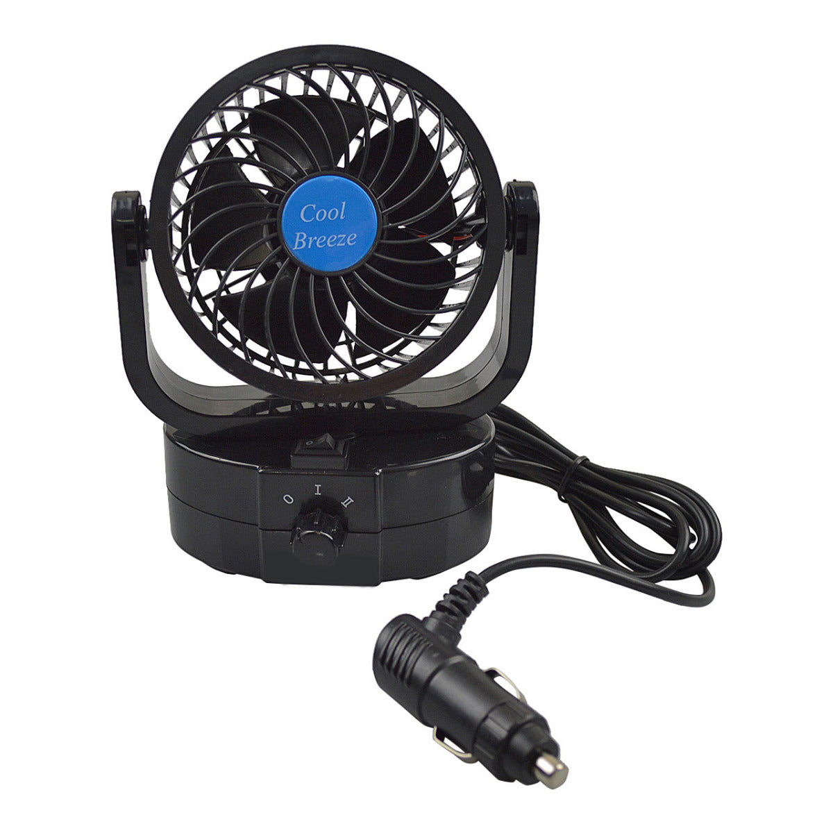 12 Volt Oscillating Fan Fully Adjustable Twin Speed