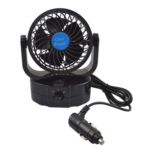 12 Volt Oscillating Fan Fully Adjustable Twin Speed