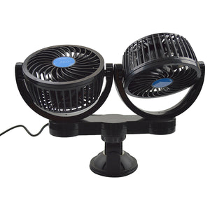 12 Volt Adjustable Fan with a Suction Cup Base | Variable Speed