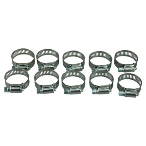 Amgauge Full Stainless Steel Hose Clamps (18-38mm) 11/16"-1.1/2" 10 Pack