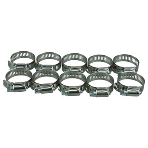 Amgauge Full Stainless Steel Hose Clamps (19-44mm) 3/4"-1.3/4" 10 Pack