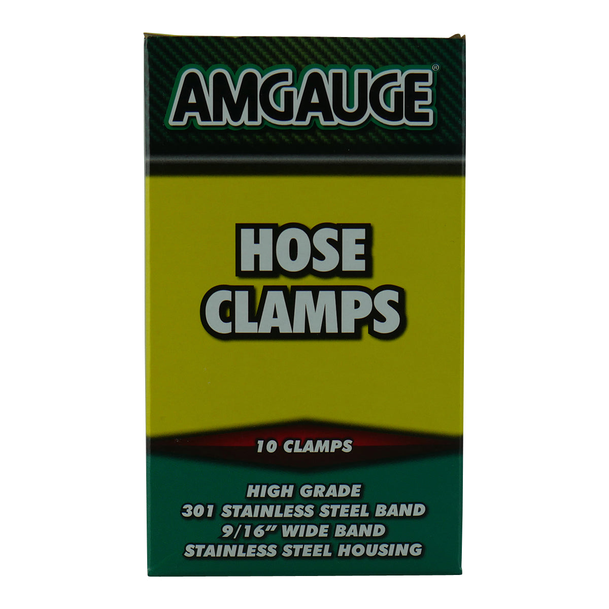 Amgauge Full Stainless Steel Hose Clamps (19-44mm) 3/4"-1.3/4" 10 Pack