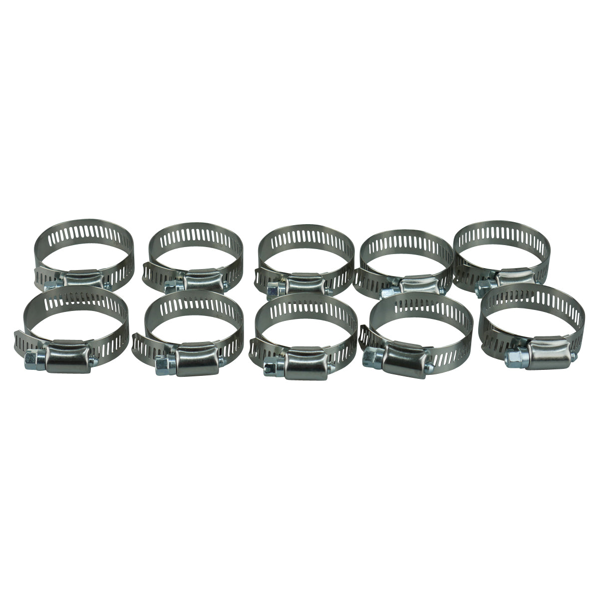 Amgauge Full Stainless Steel Hose Clamps (27-50mm) 1.16"-2" 10 Pack