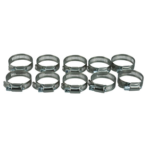 Amgauge Full Stainless Steel Hose Clamps (27-50mm) 1.16"-2" 10 Pack