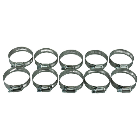 Amgauge Full Stainless Steel Hose Clamps (39-63mm) 1.9/16"-2.1/2" 10 Pack