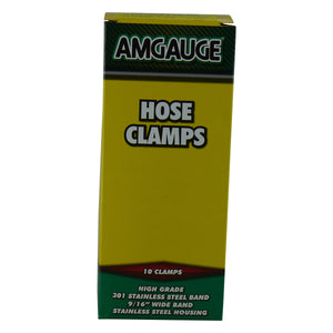 Amgauge Full Stainless Steel Hose Clamps (32-57mm) 1.1/4"-2.1/4" 10 Pack