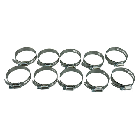 Amgauge Full Stainless Steel Hose Clamps (44-70mm) 1.3/4"-2.3/4" 10 Pack