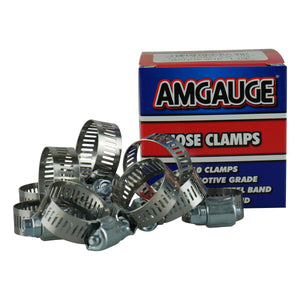 Amgauge Part Stainless Steel Hose Clamps (14-31mm) 9/165"-1.1/4" 10 Pack