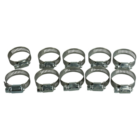 Amgauge Part Stainless Steel Hose Clamps (18-38mm) 11/16"-1.1/2"10 pack