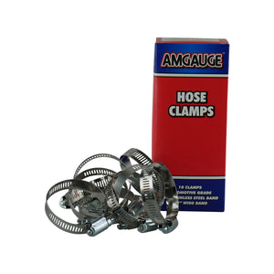 Amgauge Part Stainless Steel Hose Clamps (32-57mm) 1/1.4"-2.1/4" 10 Pack