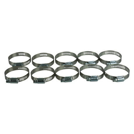 Amgauge Part Stainless Steel Hose Clamps (39-63mm) 1.9/16"-2.1/2" 10 Pack