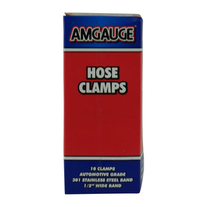 Amgauge Part Stainless Steel Hose Clamps (47-70mm) 1.13/16"-2.3/4" 10 Pack