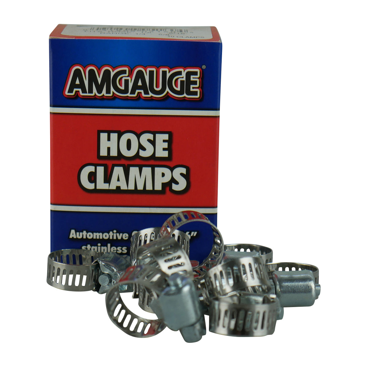 Amgauge Part Stainless Steel Hose Clamps (6-16mm) 1/4"-5/8" 10 Pack