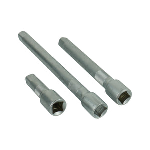 Socket Extension Bar Set 1/2" Drive 3 Piece 3", 6", 8"