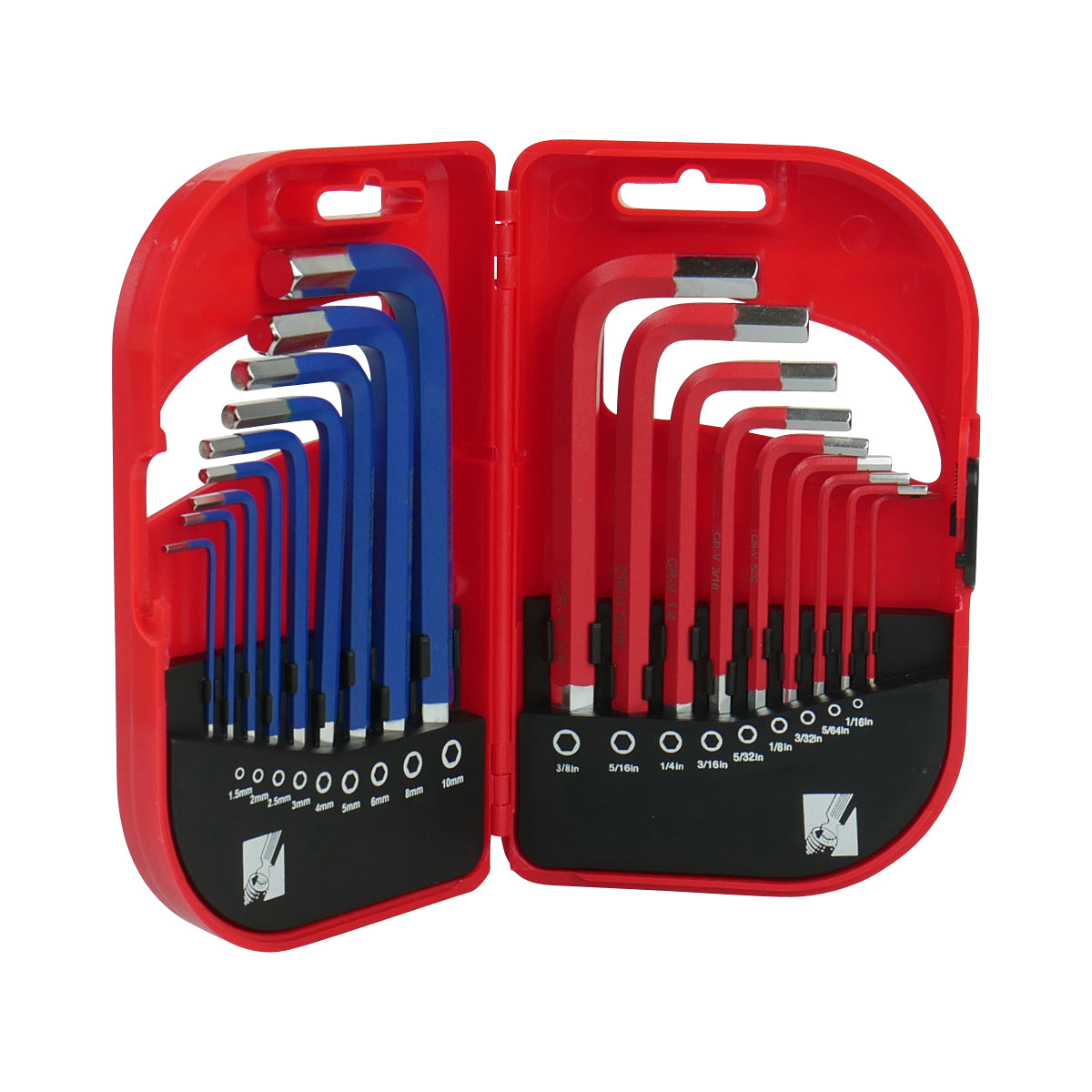 Hex Key Metric & SAE Set in Case 18 Piece