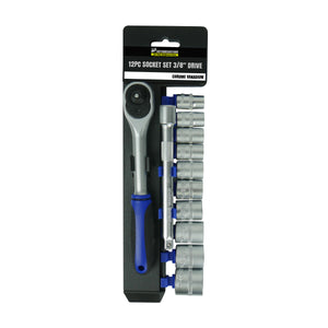 Quick Release Socket and Ratchet Set 3/8" Drive Metric 10-22mm