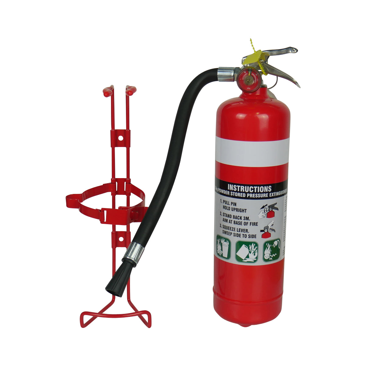 1.5KG ABE Powder Type Fire Extinguisher with Metal Mounting Bracket