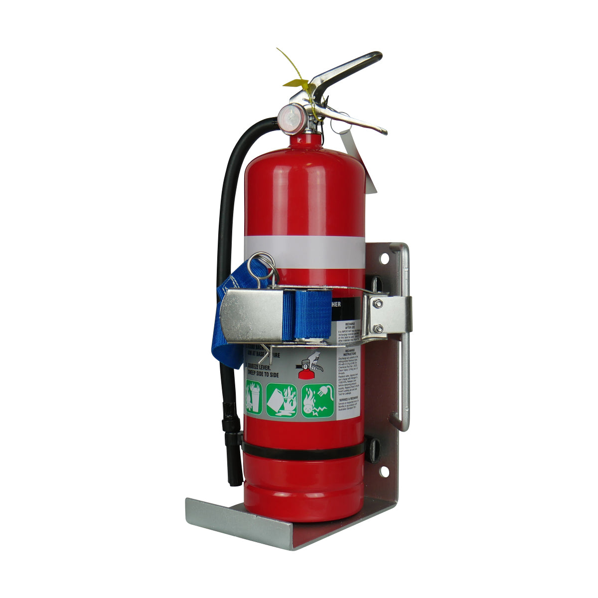 4.5KG ABE Powder Type Fire Extinguisher with HD Metal Wall Mount Bracket Strap