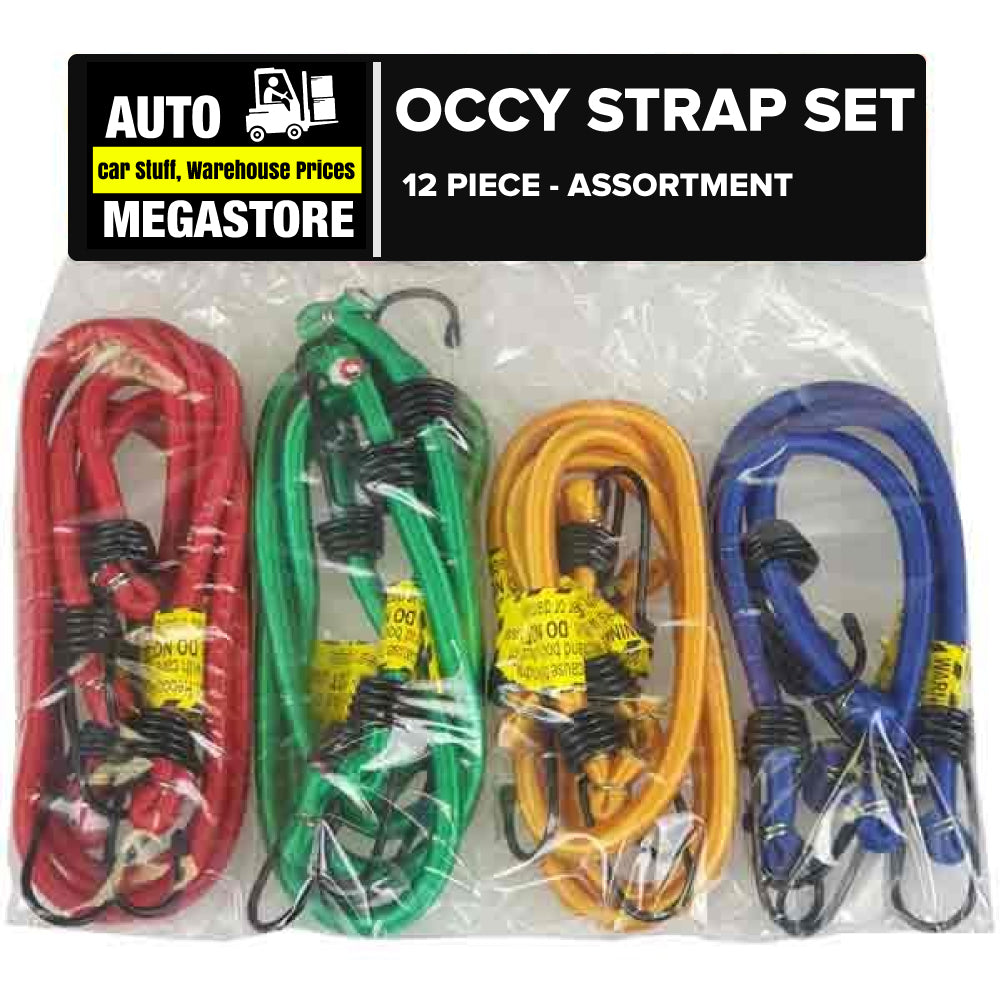 Octopus Strap Assortment 12 Pieces | 12”, 18”, 24”, 30”