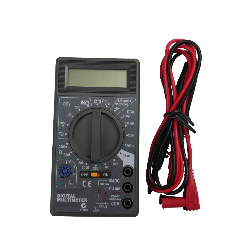 Digital Multimeter AC/DC with Accurate LCD Display & Temperature Probe