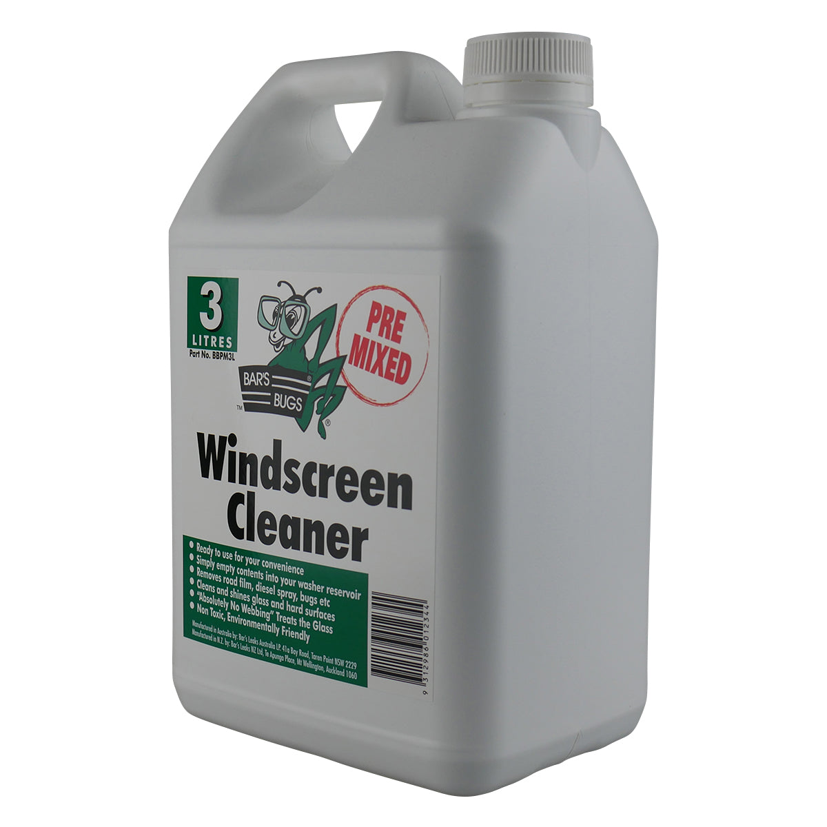 Bar's Bugs Windscreen Cleaner Premix 3L