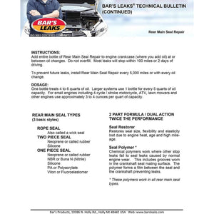 Bar's Leaks Rear Main Seal Repair 500ml
